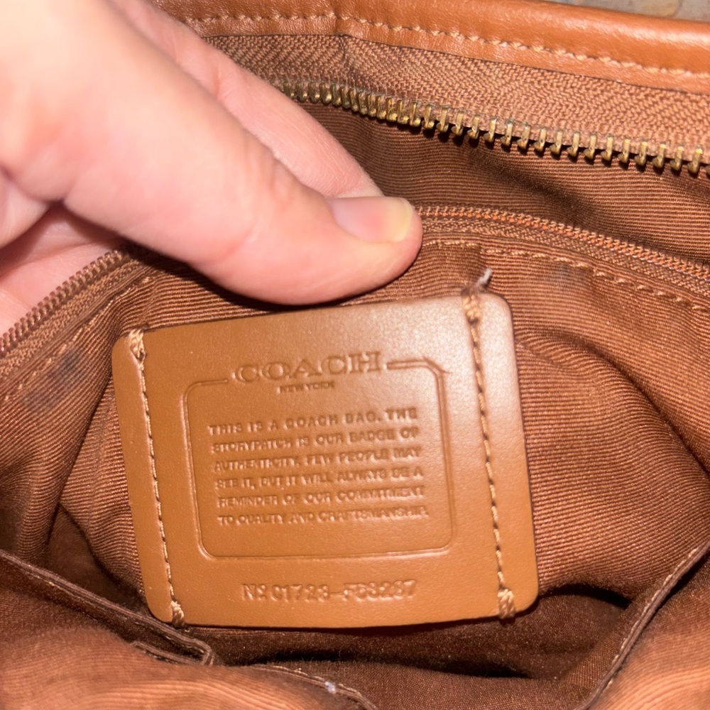 Coach Tan and Brown Signature Crossbody Bag - Picture 6 of 16